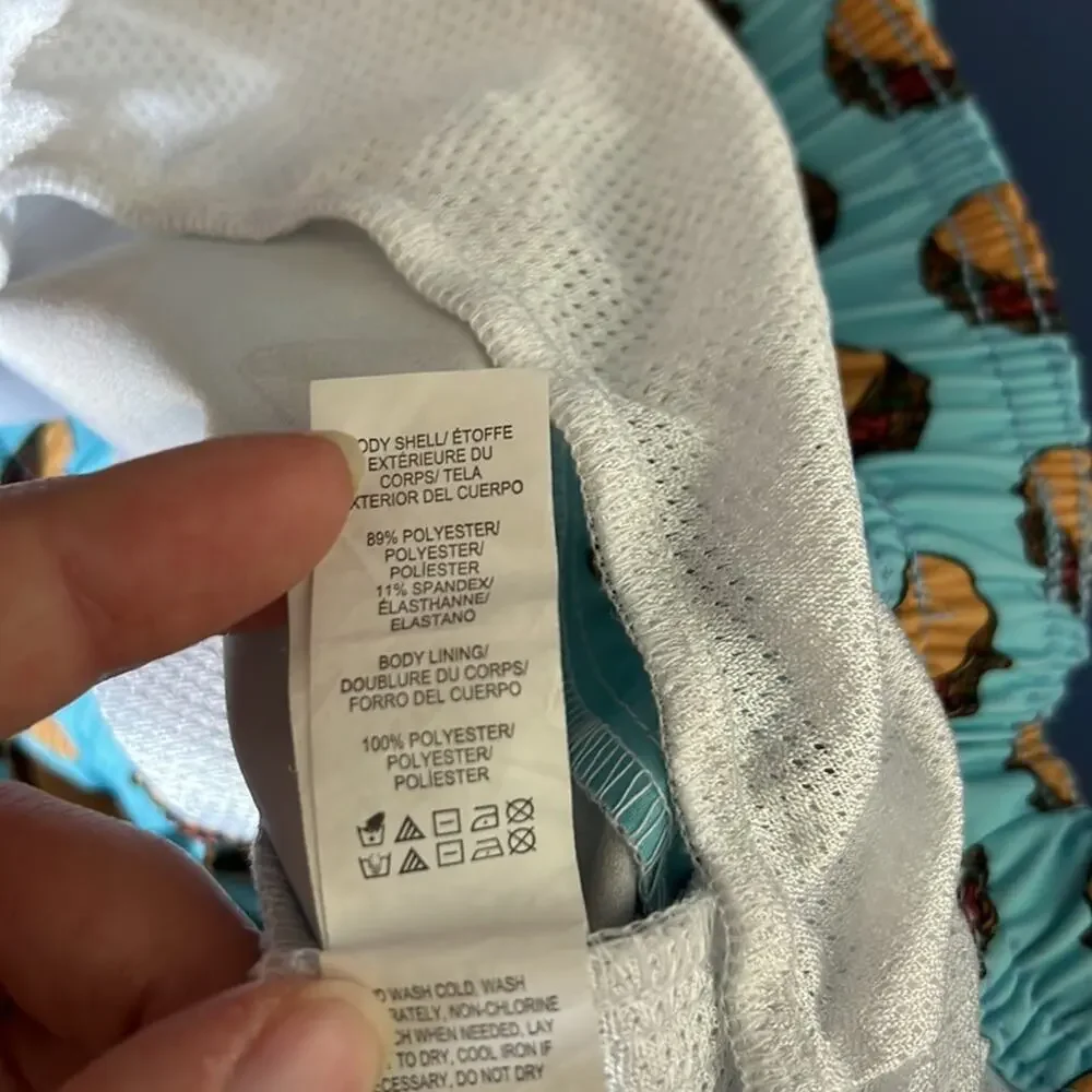 Lucky Brand Saturday Stretch Polyester Blend Blue Taco Swim Trunks